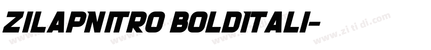 ZilapNitro boldItali字体转换